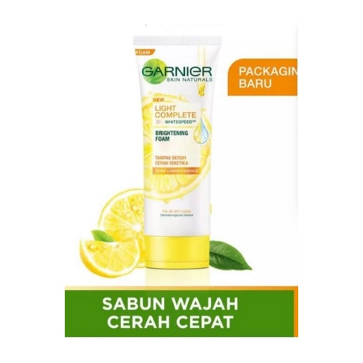 GARNIER LIGHT COMPLETE BRIGTENING FACIAL FOAM  50ml.