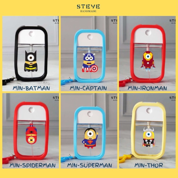 Pocket Hand Sanitizer Custom Tema Minions Super Hero HS2150 Cute