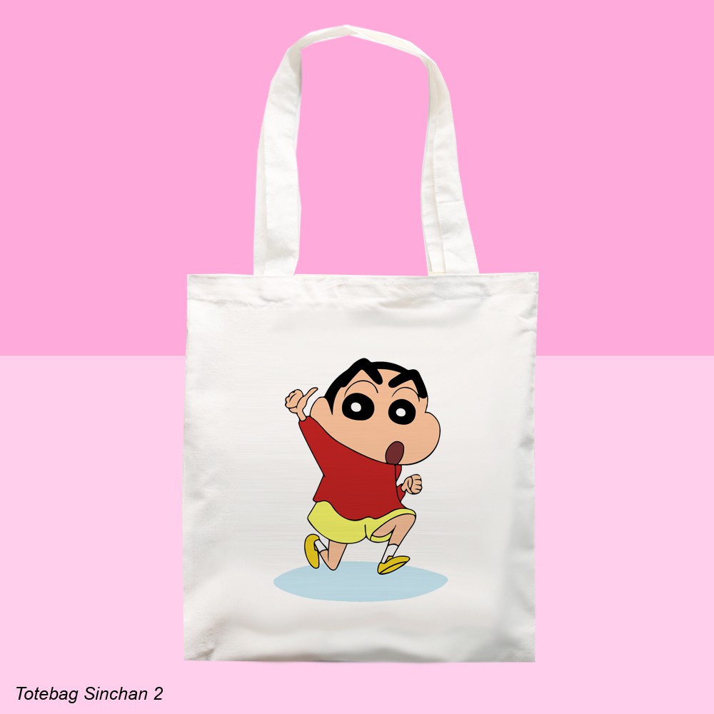 Tote bag Resleting Kanvas Sinchan 2