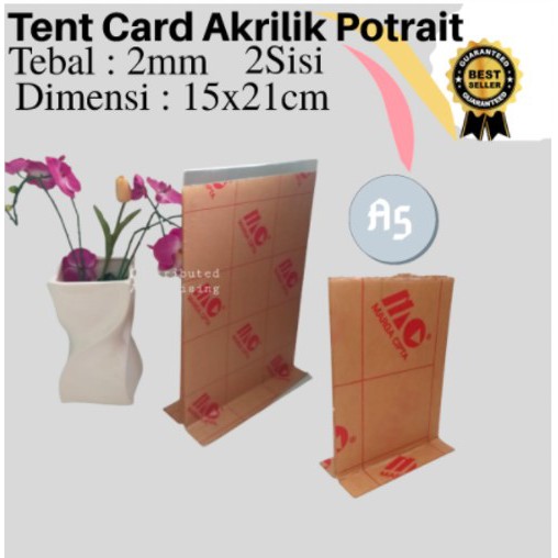 

Tent Card Holder Akrilik A5 2sisi