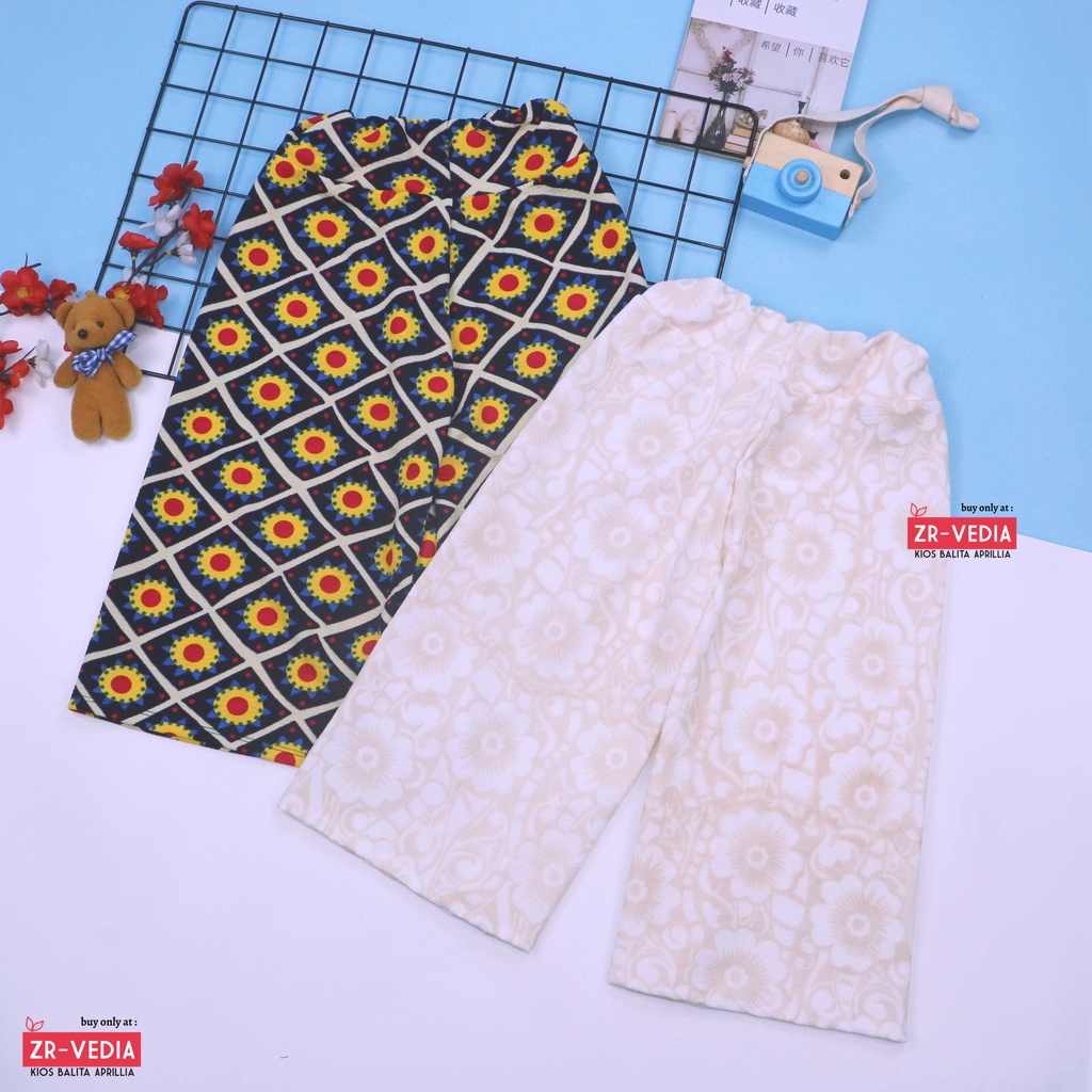 Kulot Motif Uk. 5-6 Tahun / Celana 3per4 Anak Perempuan Skirt Murah Celana Pendek Pants Adem Kulot