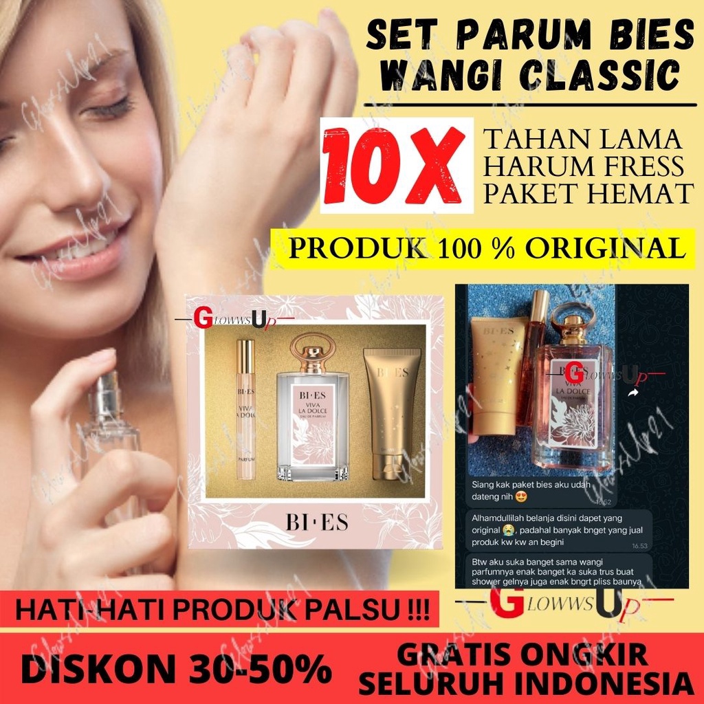 PARFUM BIES VIVA LA DOLCE GIFT SET FARFUM WANITA PARFUM SET BIES VIVA LA DOLCE ISI 3 PARFUM WANITA ORIGINAL