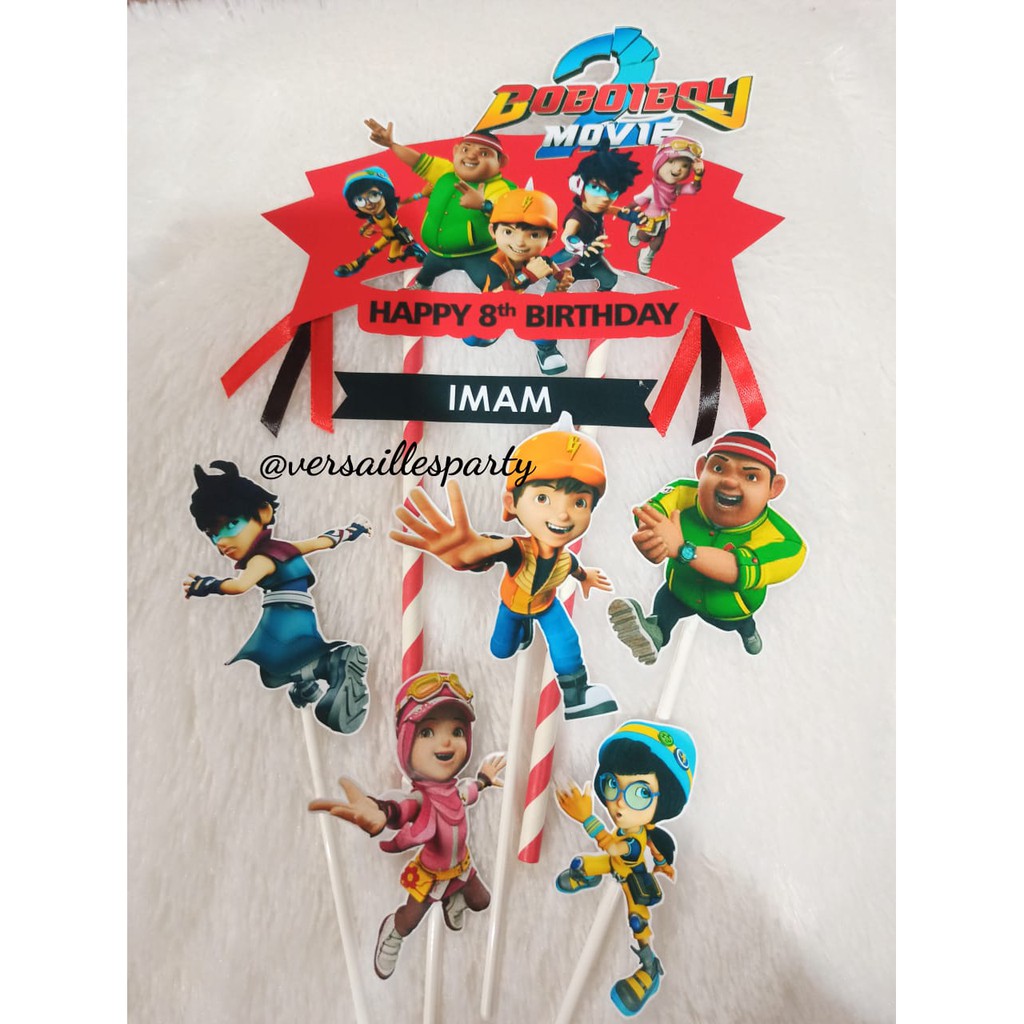 Cake Topper Boboiboy/topperkueboboiboy/tusukankueboboiboy/boboiboy Movie