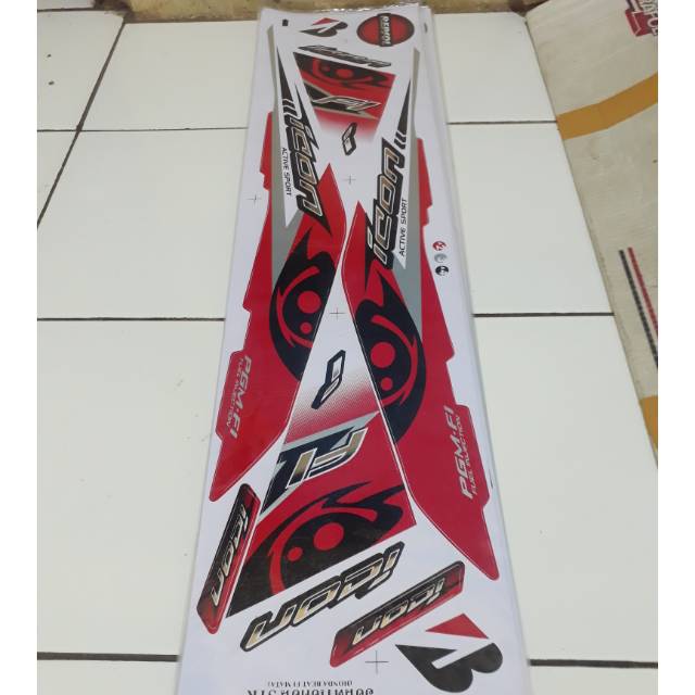 Striping variasi stiker lis bodi beat fi lama icon mata simple elegan asesoris bodi motor murah x123