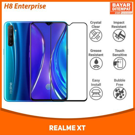 Tempered Glass Full for Realme XT Tempered Glass 9D Full Layar