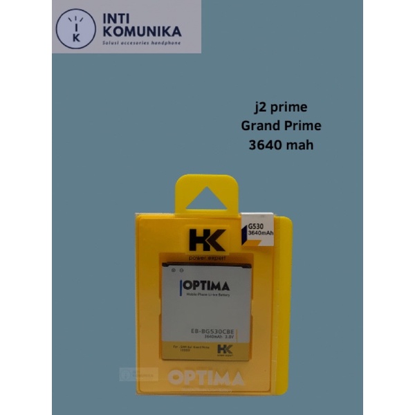 Baterai HK Optima samsung J2 PRIME /  GRAND PRIME / G530 / baterai double power HK Optima