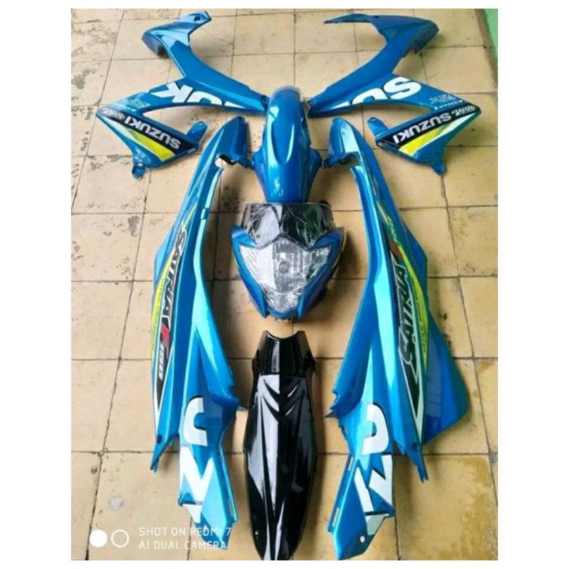 Cover Body Satria Fu Facelift Fl new  Fullset Halus Biru Gp + Stripping 2015