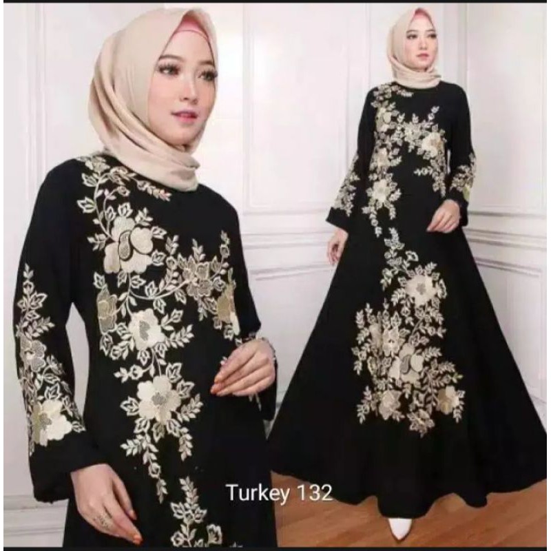 gamis abaya bordir, gamis abaya murah,gamis abaya turki,gamis trendy,gamis muslim,baju abaya murah