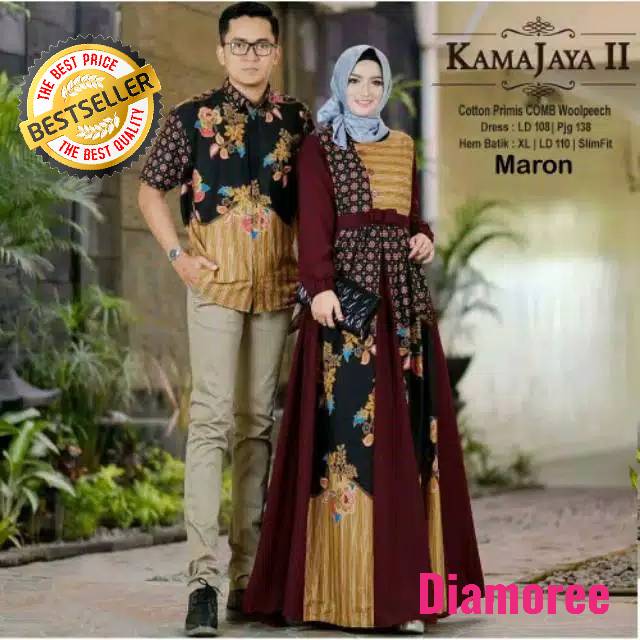 Baju Pasangan Couple Pria Wanita Gamis Syari Muslim Muslimah Cewek Casual Jubah Murah Fashion Wanita