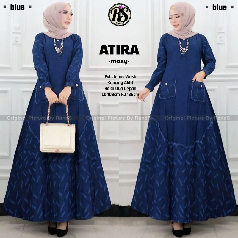 Atira Maxi Jeans Gamis Jeans Wanita Dewasa Jumbo