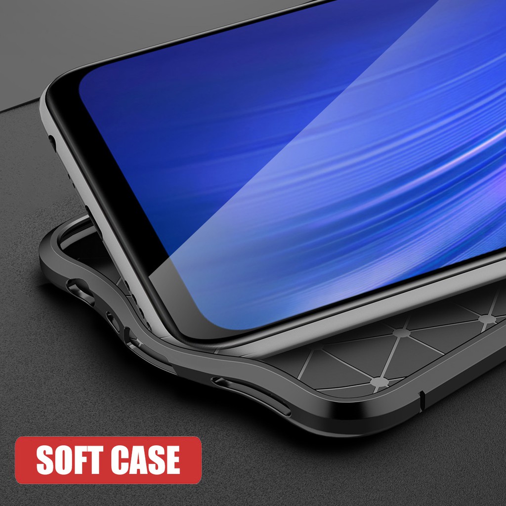 Case Realme 6 Pro Ultra Slim Autofocus Leather Premium Softcase + Tempered Glass Pelindung Layar