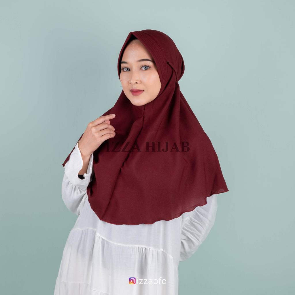 hijab khimar instan BERGO MARYAM PET TALI PISAH bahan diamond italiano by izza