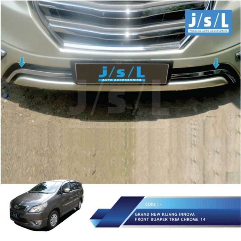 front bumper trim chrome kijang innova 2014 2015 jsl