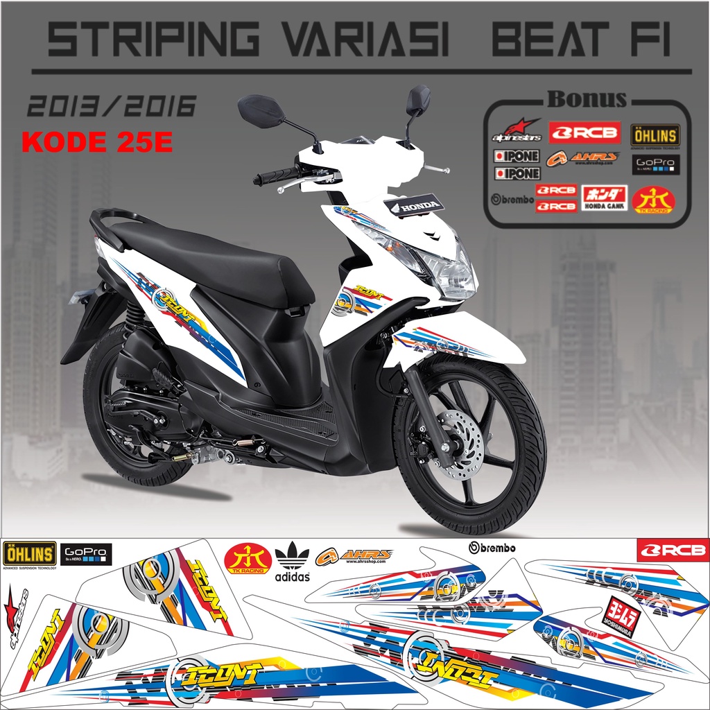 Striping Beat Variasi Stiker Variasi Beat KODE 25