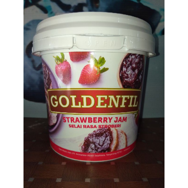 

Goldenfil Strawberry Jam (Selai Stroberi) murah enak packing ori 1kg