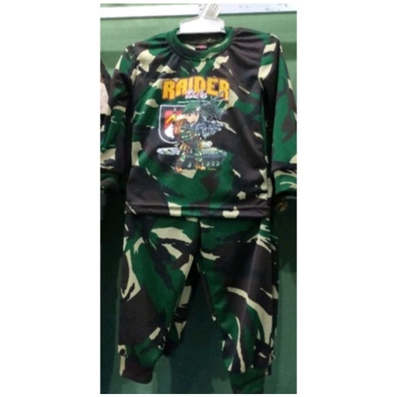 kaos loreng anakSTELAN LORENG ANAK  LENGAN PANJANG  DRIFIT/loreng malpinas/Raider kids/TNI AD kids