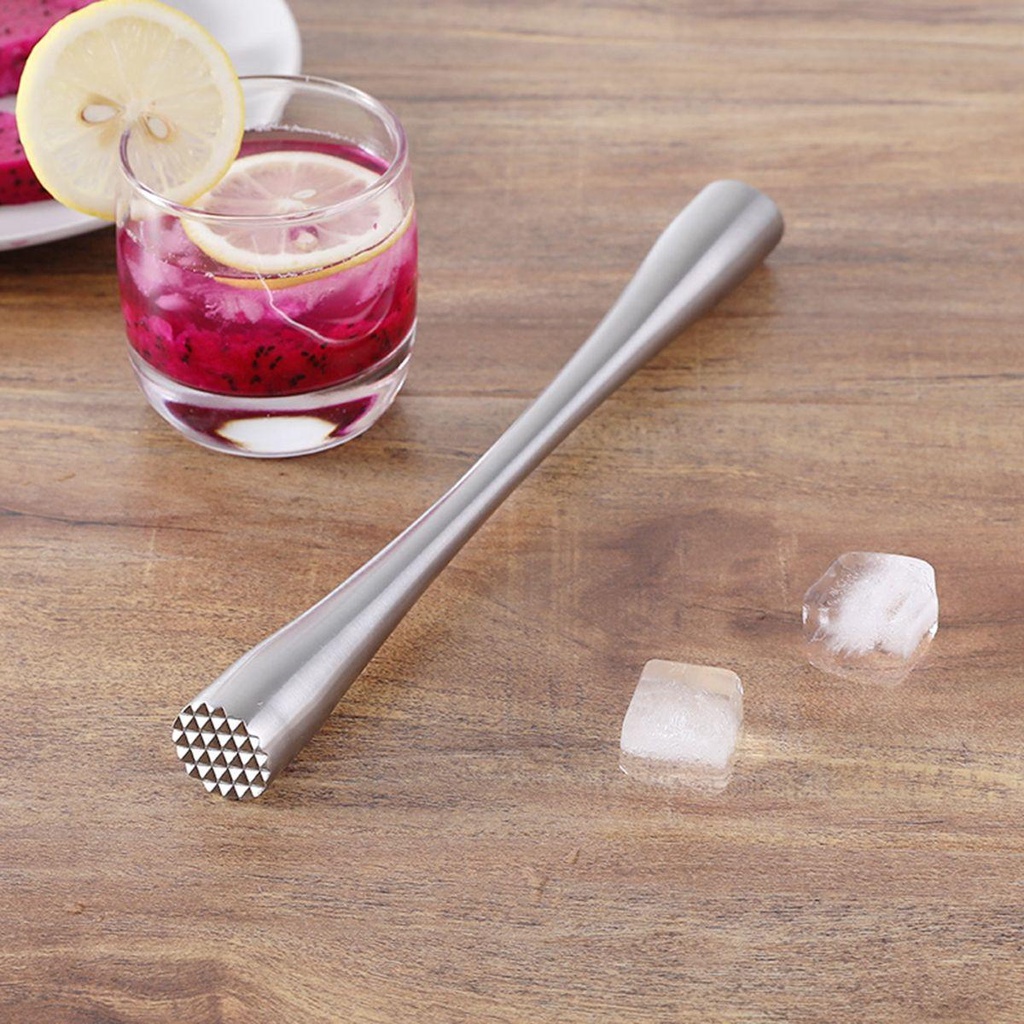 【 ELEGANT 】 Mojito Muddler Bar Dapur Old Fashioned Stainless Steel Rod Hammer Stirrer Alat