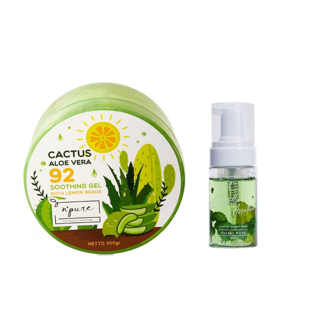 PURE PAKET Cactus Aloe Vera + Face Wash Cica