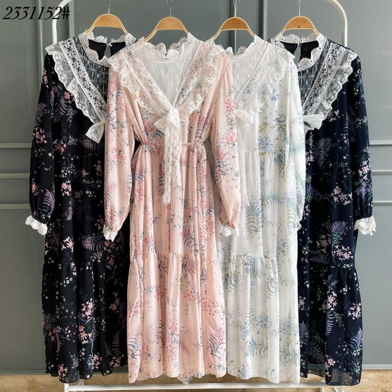 Jual Long Tunik/Dress Korea Renda BKK Vintage Bangkok Korea Import