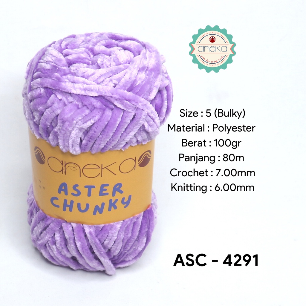 Benang Rajut Bludru Aster CHUNKY / Velvet Knitting Yarn - 4291