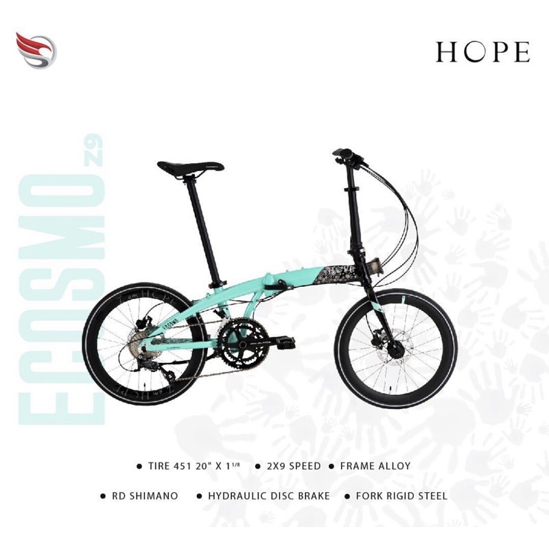 Sepeda lipat ELEMENT ECOSMO Z9 451 HOPE EDITION