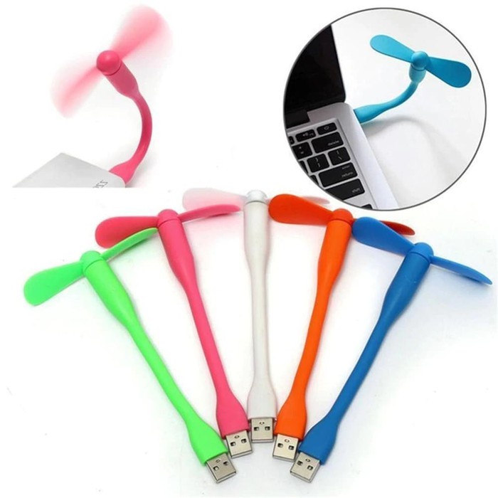 FLEXIBLE Mini USB FAN KIPAS ANGIN BALING BALING LEKUK BEBAS PORTABLE