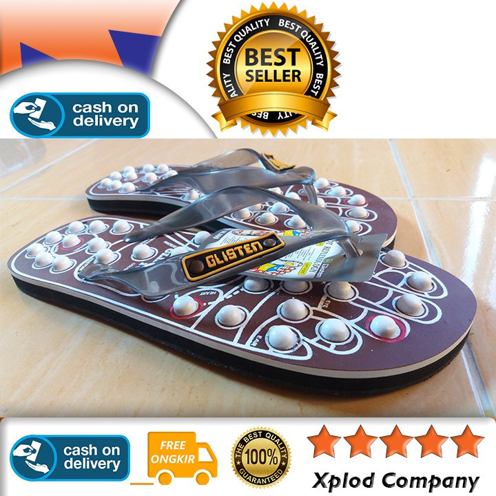 All Size Promo Spesial Sandal Kesehatan Terapi dan Reflexiologi Glisten Swiss COD Sendal Refleksi-5