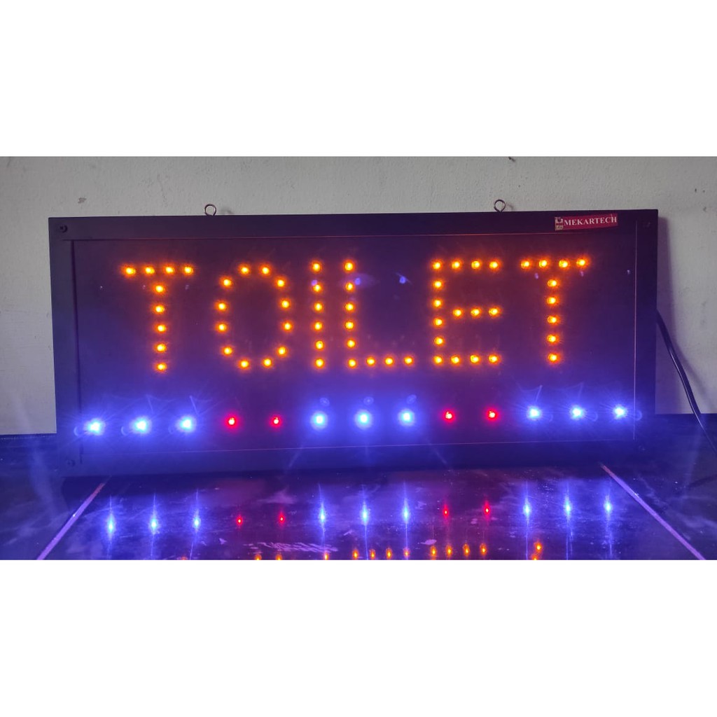 PAPAN Tulisan Lampu Led Sign Display TOILET Garis | Best Seller