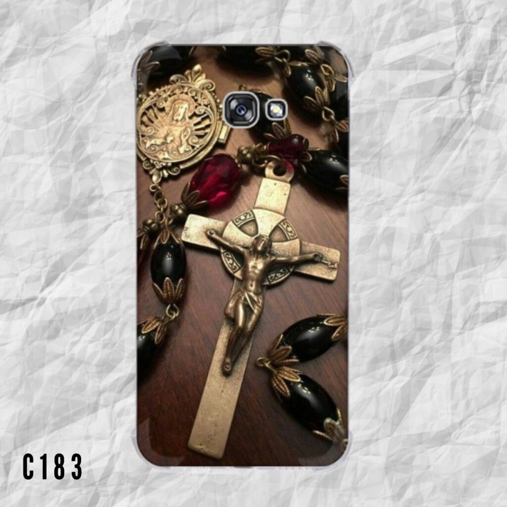 Casing HP Gambar Rosario Dengan Batu Permata Merah