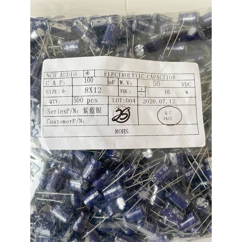 ELCO 100UF 50V (1 BUAH) KAPASITOR CAPACITOR ELCO KAPASITOR ELKO KAPASITOR 100 UF 50 V