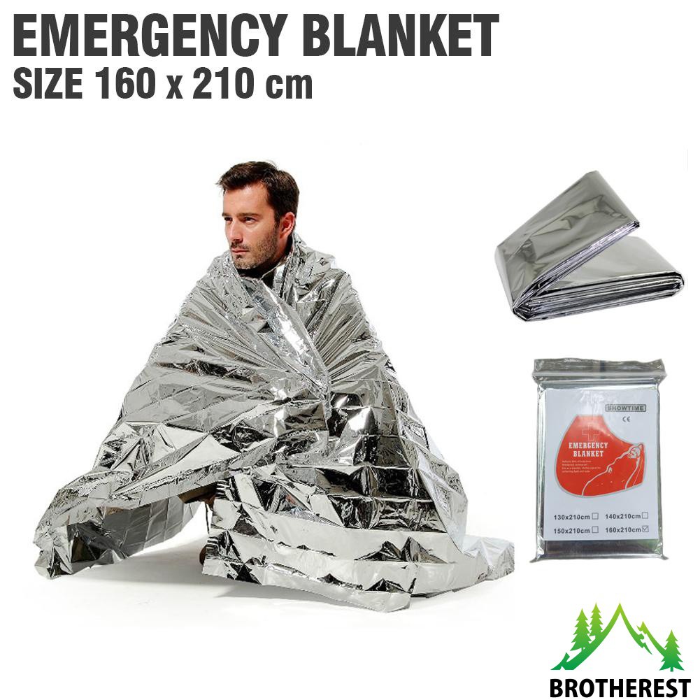 Emergency Blanket Selimut Aluminium Untuk Hipotermia Emergency Survival Blanket Thermal Shopee Indonesia