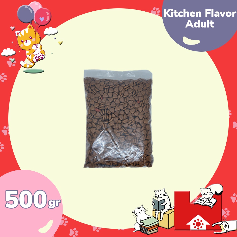 Kitchen Flavor Adult Repacking 500gr / Makanan Kucing Dewasa KF Repack 500 gr