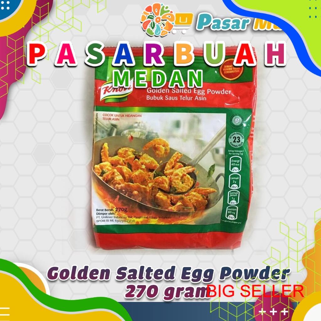 

Distributor Knorr Golden Salted Egg Powder / Bubuk Telur Asin 270 Gram - Pasar Buah Medan