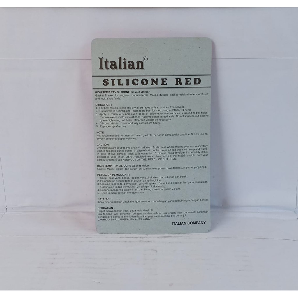 ITALIAN SUPER SILICONE RED 30GR 650F HIGH TEMP - LEM GASKET