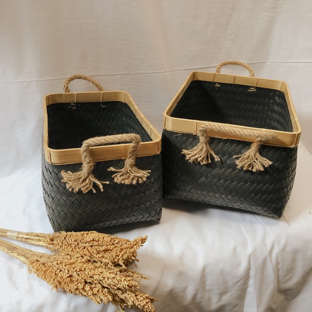 KERANJANG LAUNDRY STORAGE BOX ROTAN IMPORT