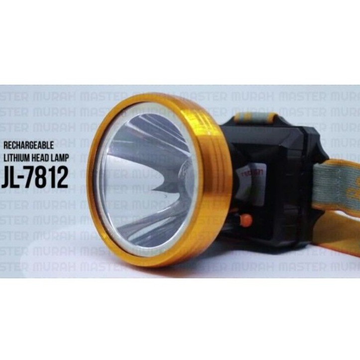 HEADLAMP RECHARGEABLE LITHIUM WATERPROOF/SENTER KEPALA JIN LONG JL-7812 30 WATT