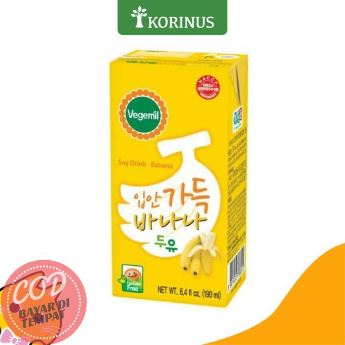

Jual Vegemil Soydrink Banana Milk 190gr / Korean Banana Milk Ready Stok