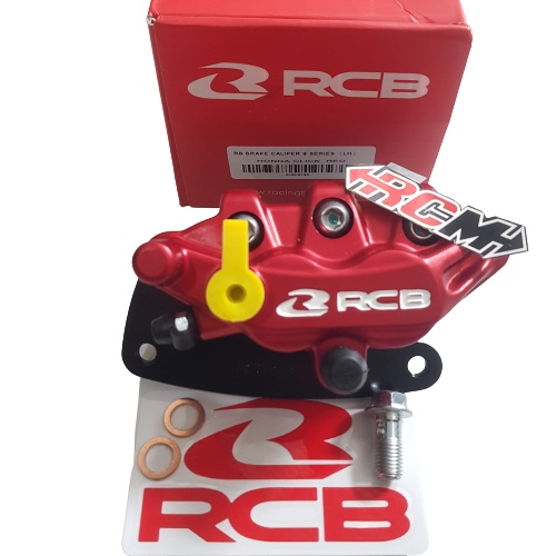 KALIPER CALIPER RCBB RACING BOY RACINGBOY DOUBLE PISTON S SERIES DEPAN KIRI HONDA CLICK LH BEAT VARIO 125 VARIO125 VARIO 150 VARIO150 SCOOPY PNP BUAT BREKET SENDIRI ORI ORIGINAL RCBB RCB RACING BOY RACINGBOY ASLI