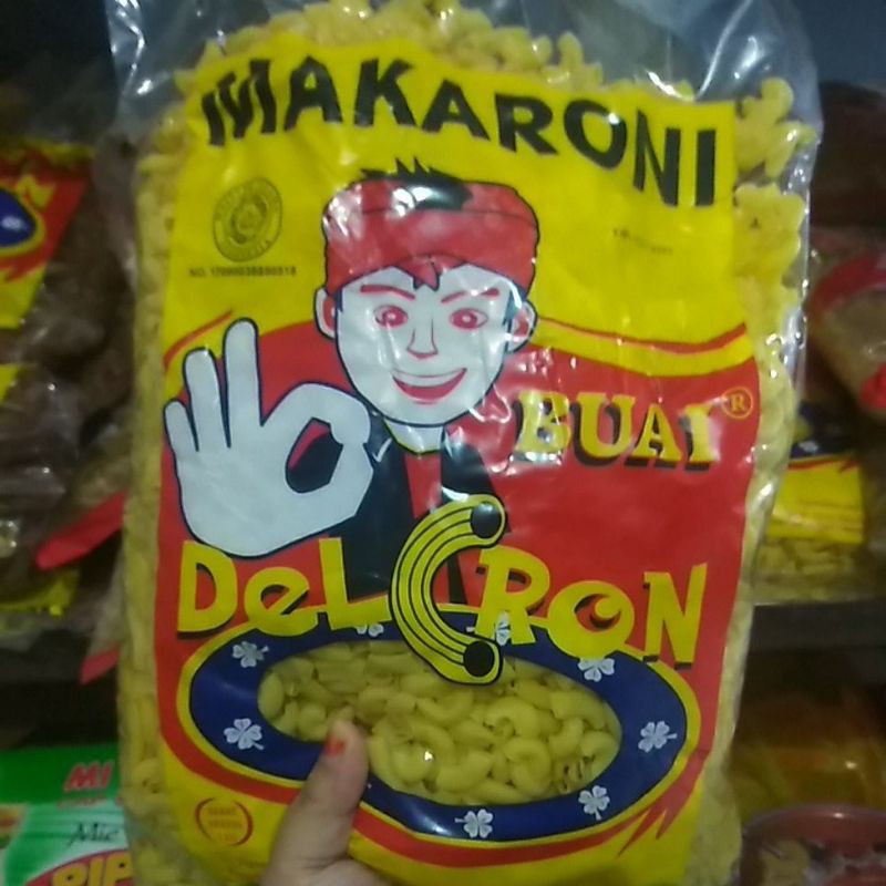 

MAKARONI MENTAH REBUS 1KG/MAKRONI REBUS MENTAH DELCRON