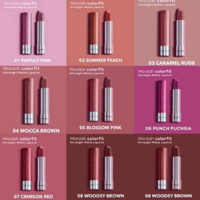 (PROMO) Lipstik Wardah colourfit ultralight Matte ORIGINAL BPOM