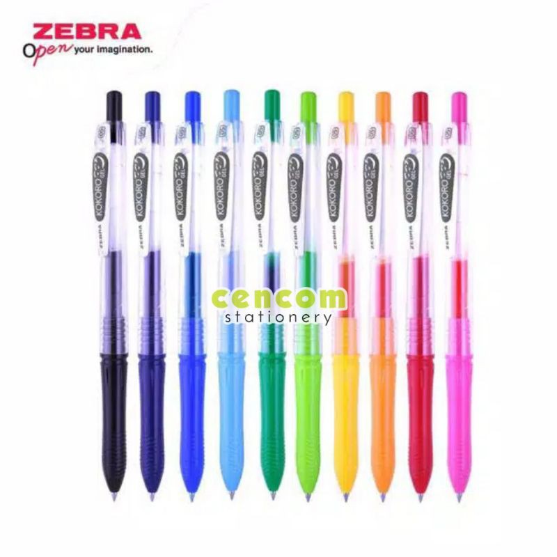 Pulpen Gel Kokoro / Zebra Kokoro Color 0,5 mm