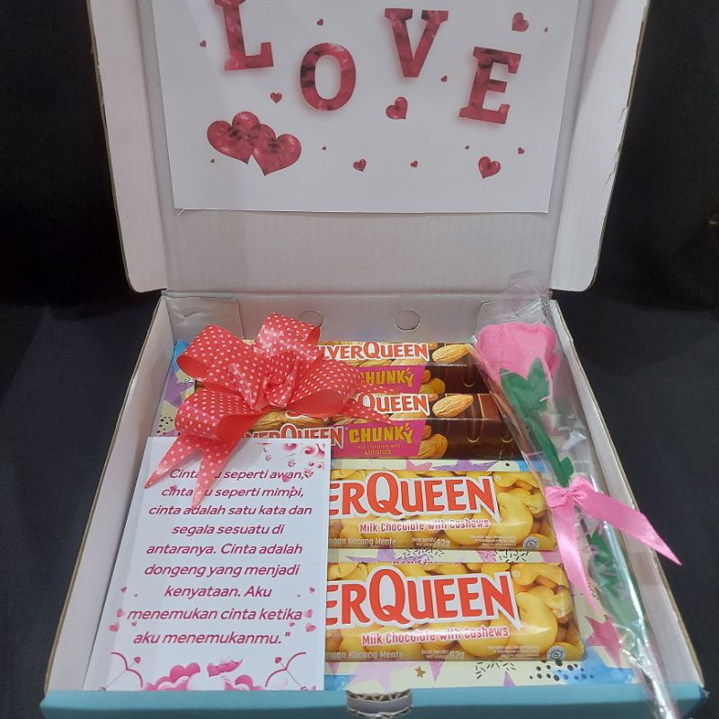 hampers snack kado bingkisan hadiah parcel coklat valentine 5-7