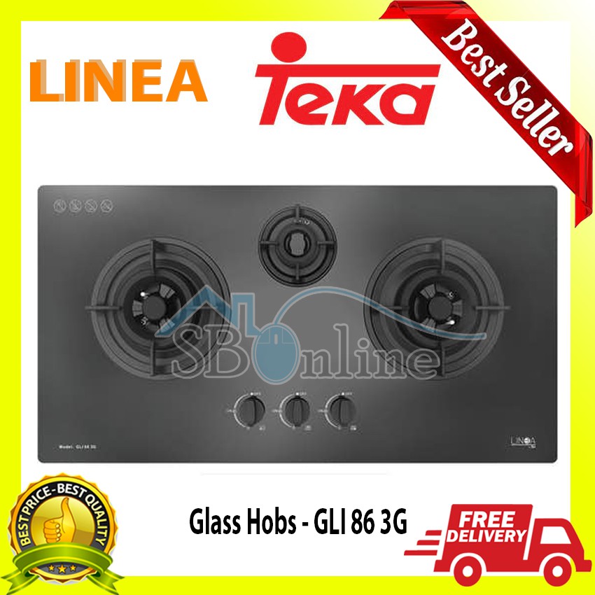 Kompor LINEA by TEKA Glass Hobs - GLI 86 3G