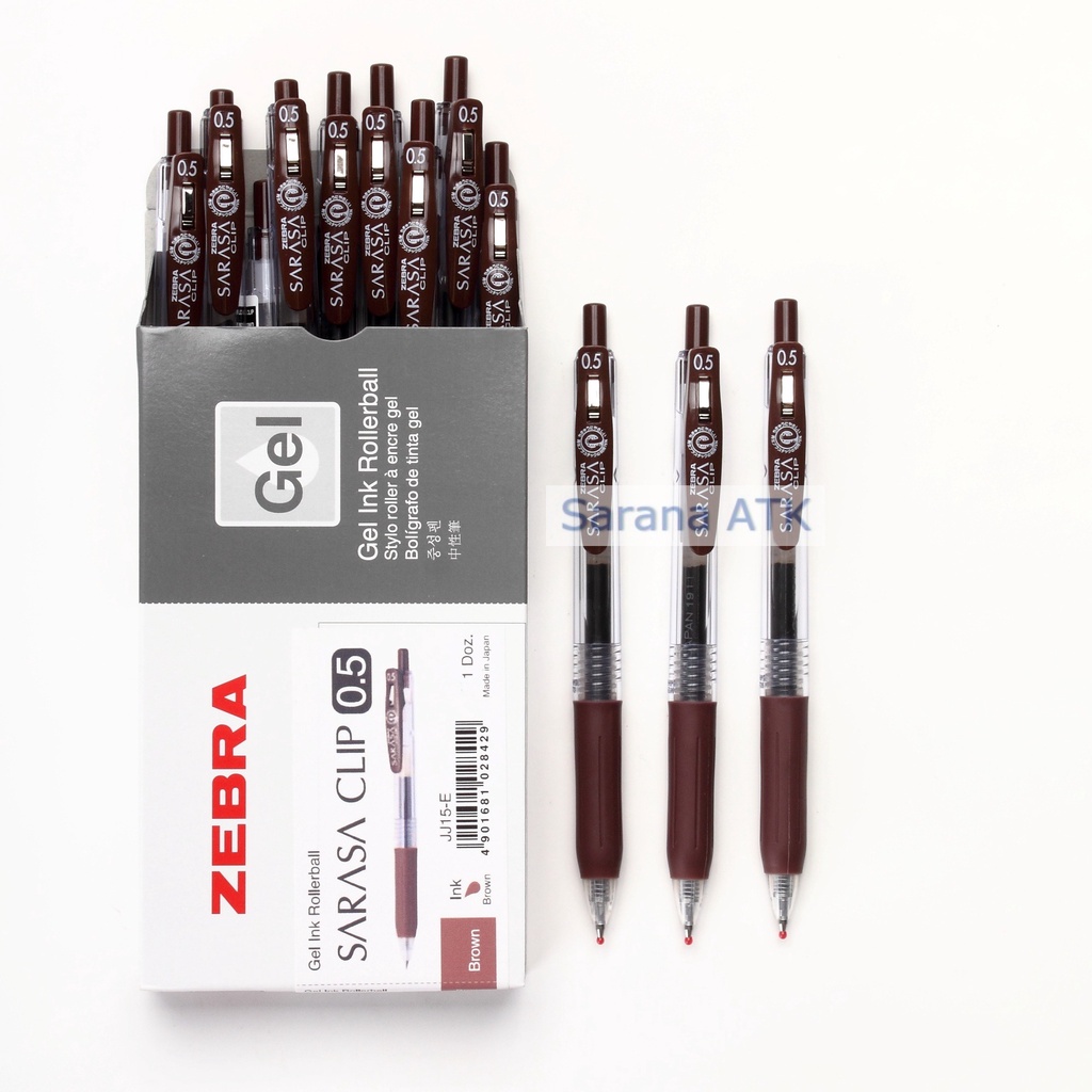 

Zebra Sarasa Clip - JAPAN 0.5 Gel Ink Rollerball - Pulpen Gel Brown [1 Pcs]