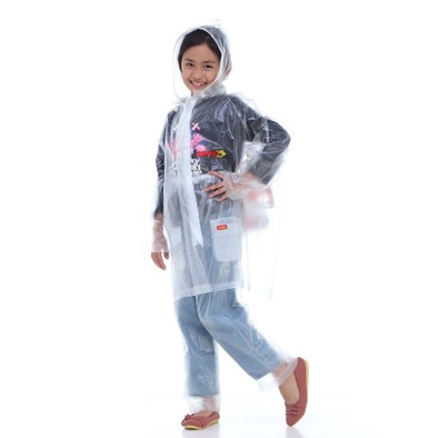Jas Hujan Setelan Anak Transparan 7 sd 10 tahun