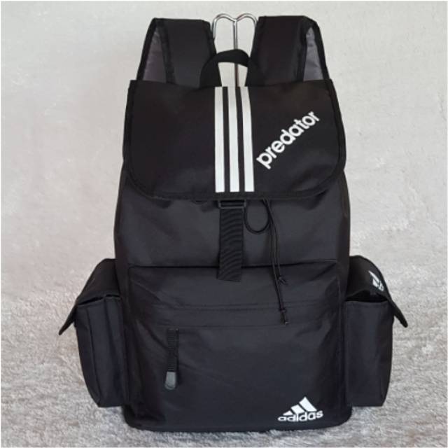 Tas Punggung Sablon Adidas Predator Nilon Wanita Laki-laki Tas Sekolah Kuliah Pelajar Perempuan Jala Travel Ransel Laptop Keren Pria Perempuan Tas Buku Mode Wanita