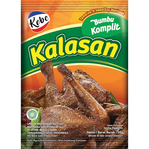 GARANSI TERMURAH KOBE BUMBU KALASAN SACHET KOMPLIT 35 GRAM PRAKTIS 100% ORIGINAL