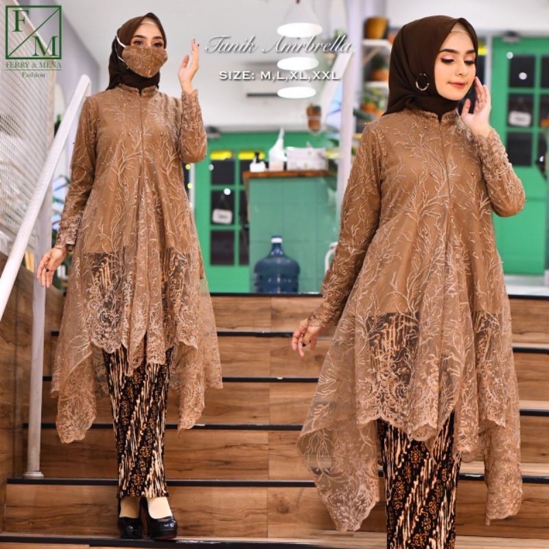 (FREE MASKER) TUNIK MAURI-STELAN KEBAYA MODERN-TUNiK AZALEA-TUNIK MAURI-KEBAYA WISUDA-BAJU PESTA