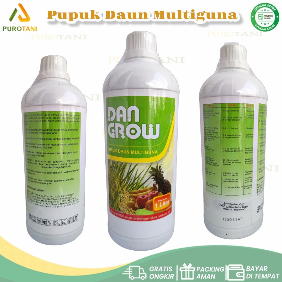 Dangrow 1L Dan Grow Pupuk Cair Daun Multiguna 1Liter