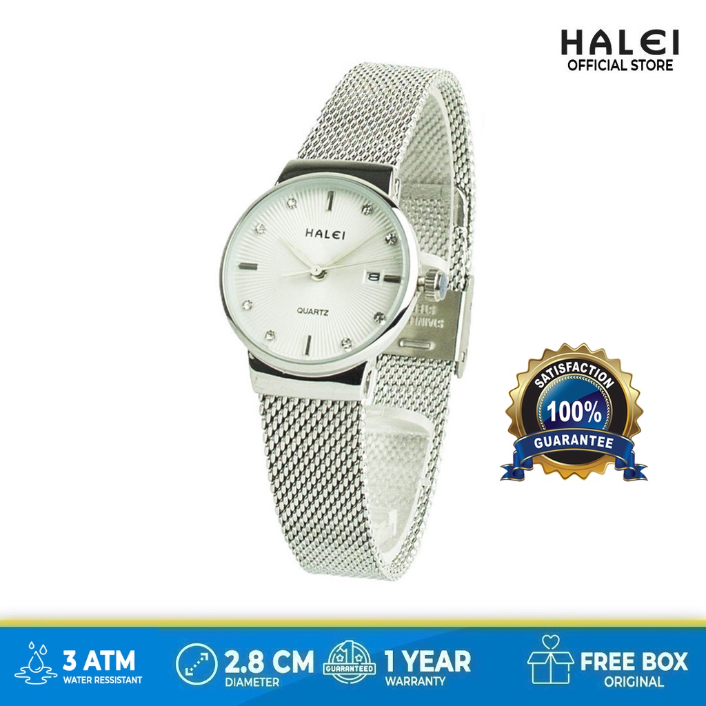 Premium (RRW) Halei watch Official Store Tahan Air Garansi OriginalJam Tangan Wanita Rantai Pasir